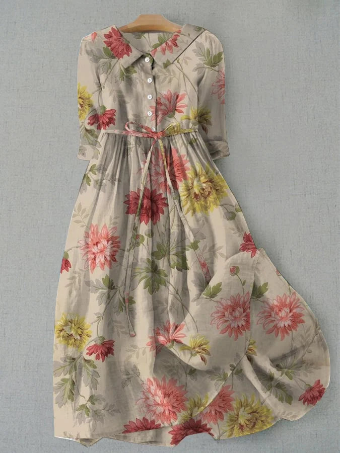 Zinnia - Womens Shirt Dress with Ties