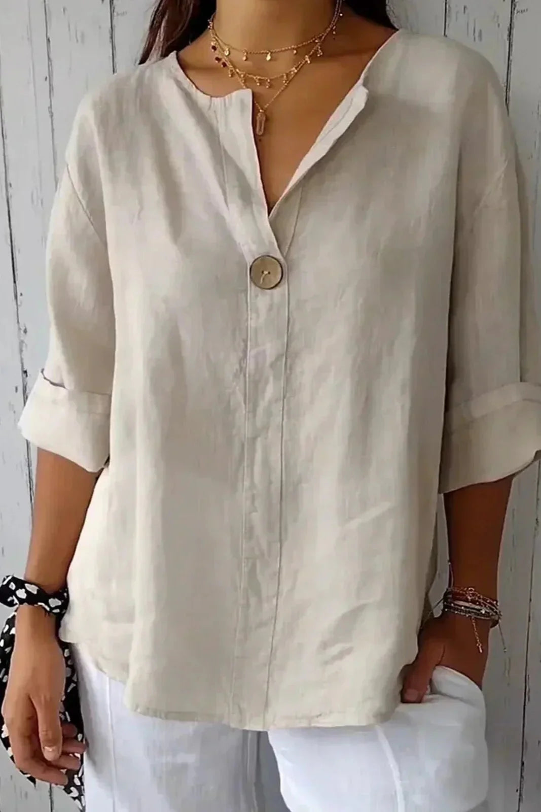 ZAMMA | Relaxed V-Neck Top