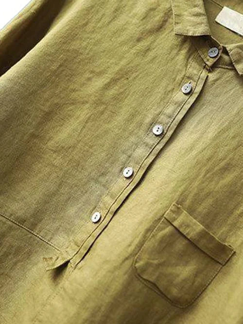 Rhea | Women's Linen Long Sleeve Shirt