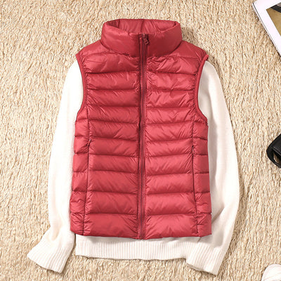 Amira™ | Lightweight down vest with pleated design