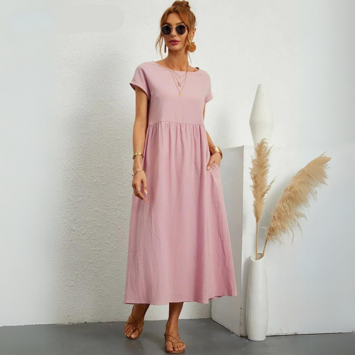 Isla | 100% Pure Cotton Casual Midi Dress