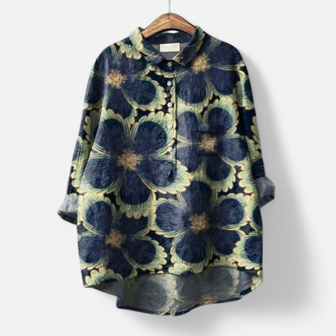Kiara™ | Stylish Loose-Fit Floral Blouse
