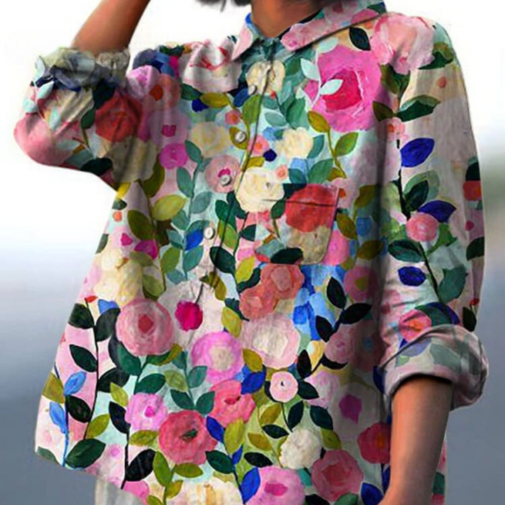 Kiara™ | Stylish Loose-Fit Floral Blouse