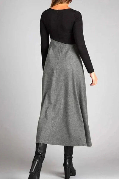 Olivia | Elegant Two-Tone Dress