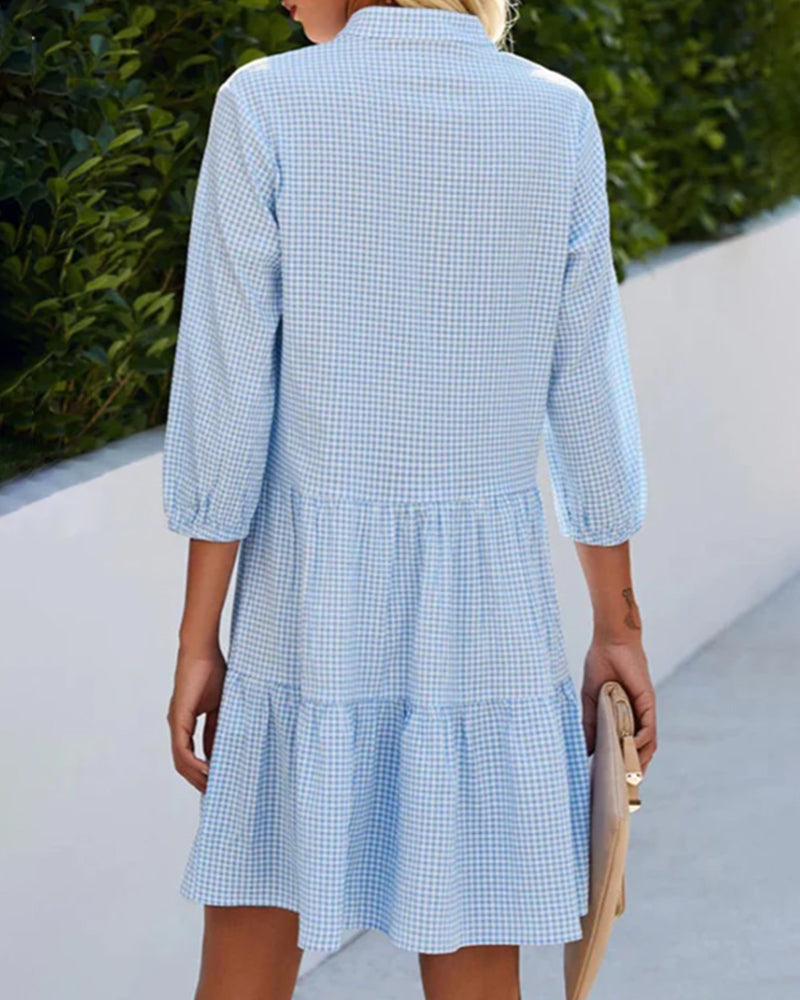 Édith™ | Lightweight and Flattering Checkered Summer Dress