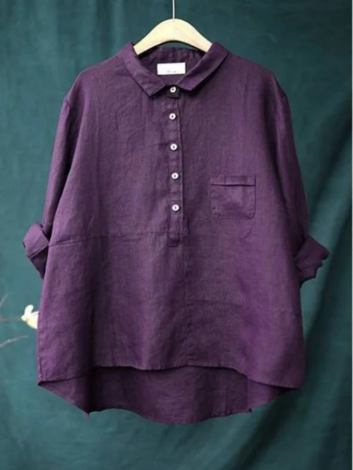 Rhea | Women's Linen Long Sleeve Shirt