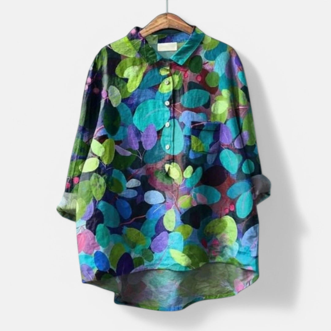 Kiara™ | Stylish Loose-Fit Floral Blouse