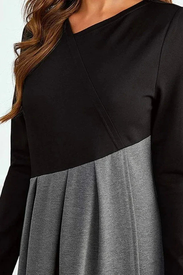 Olivia | Elegant Two-Tone Dress
