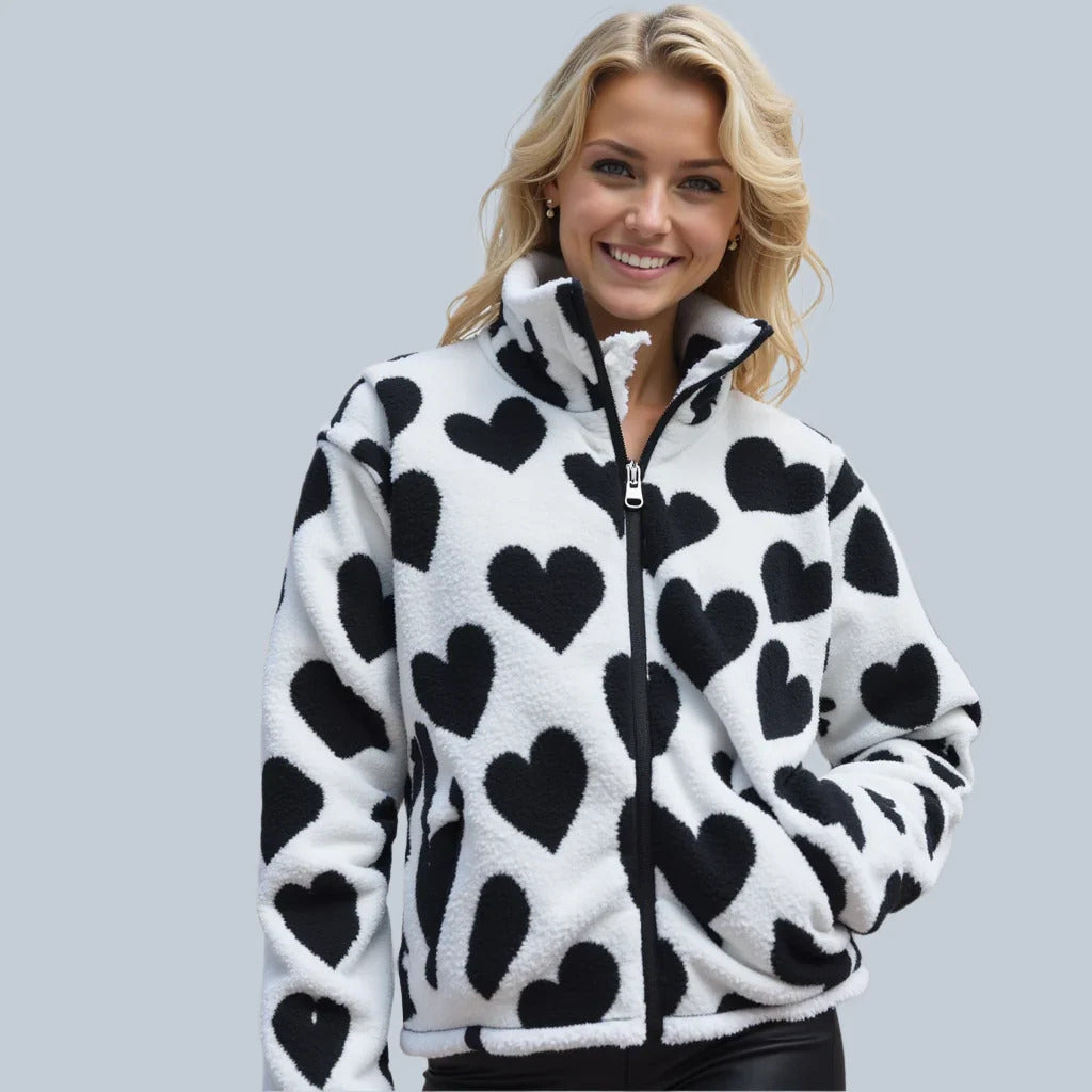 Daria™ | Reversible heart-pattern jacket