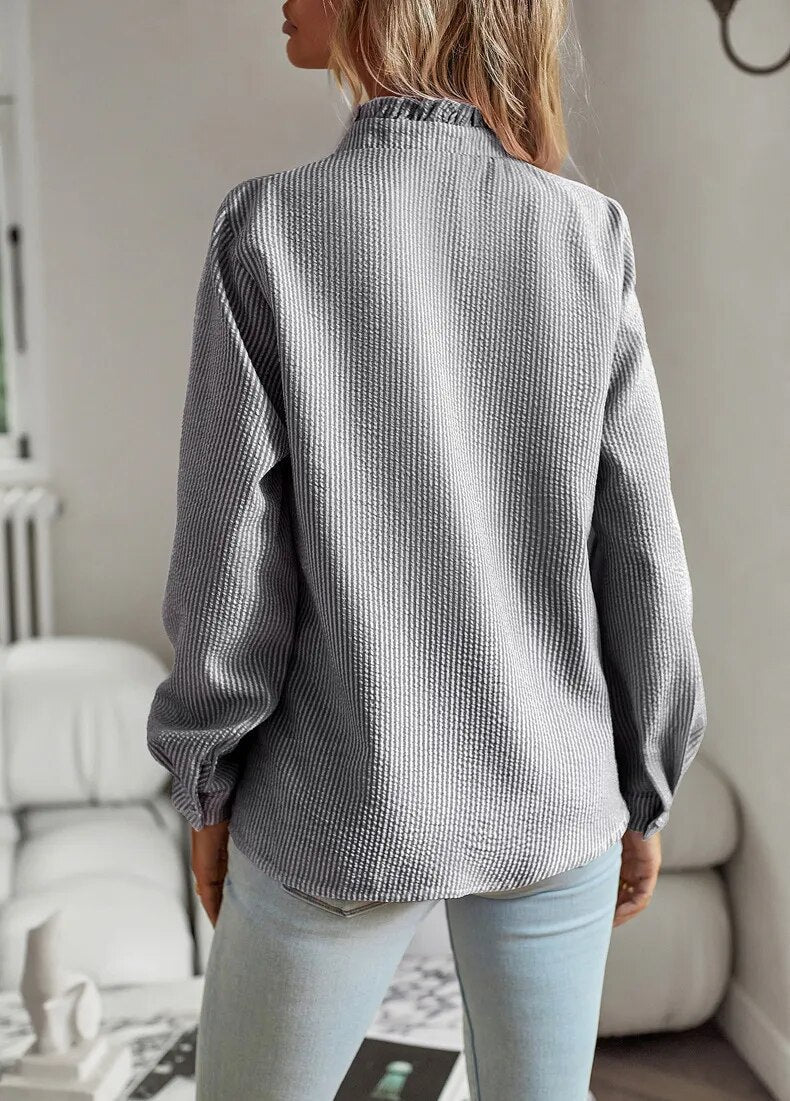 LAILA | Long Sleeve Blouse with Ruffles