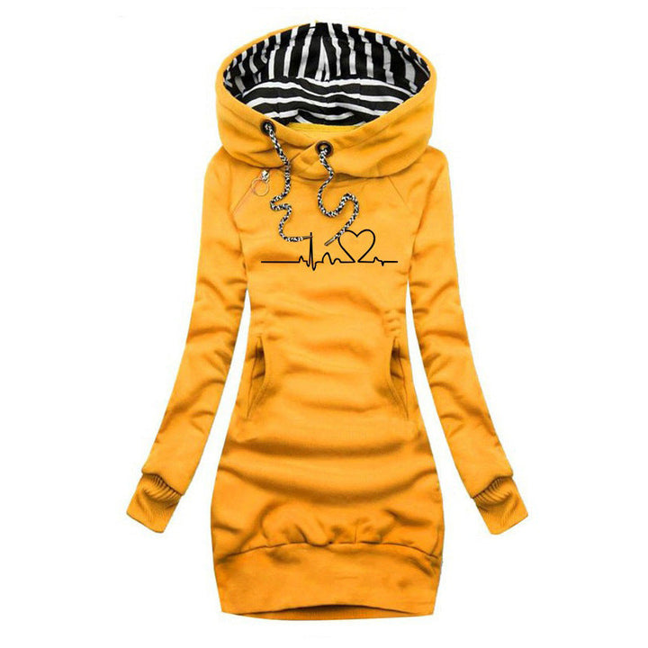 CECILE | Dress Sweater With Heartbeat Print