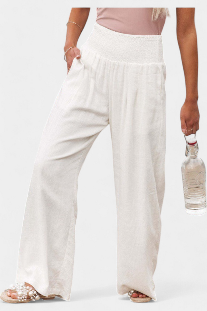 Alexia – Cotton-Linen Pants with Flowing Cut