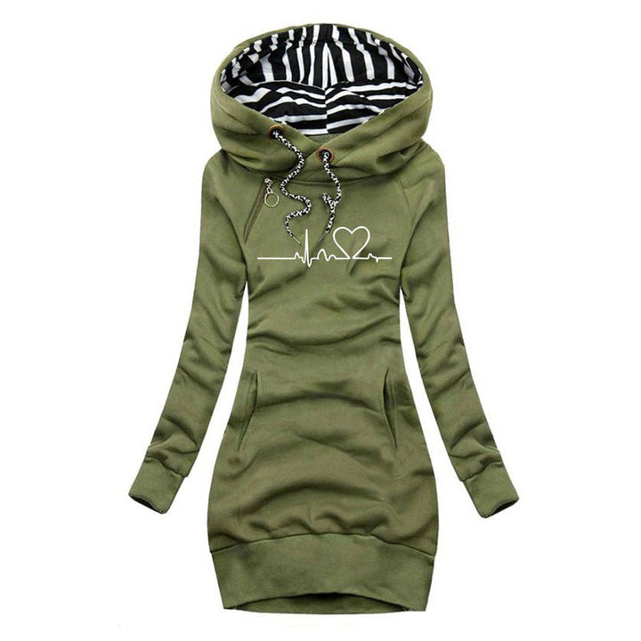 CECILE | Dress Sweater With Heartbeat Print