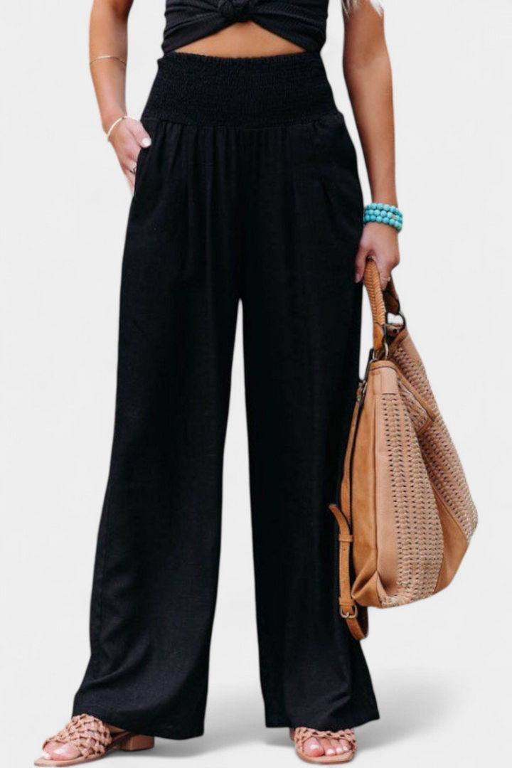 Alexia – Cotton-Linen Pants with Flowing Cut