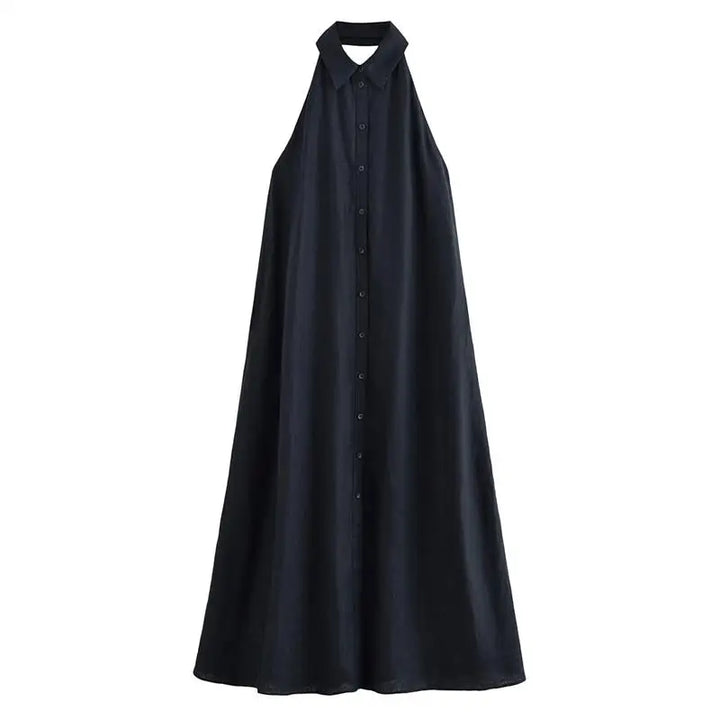 Macy | Halter Neck Vacation Maxi Dress — Effortless Street Chic