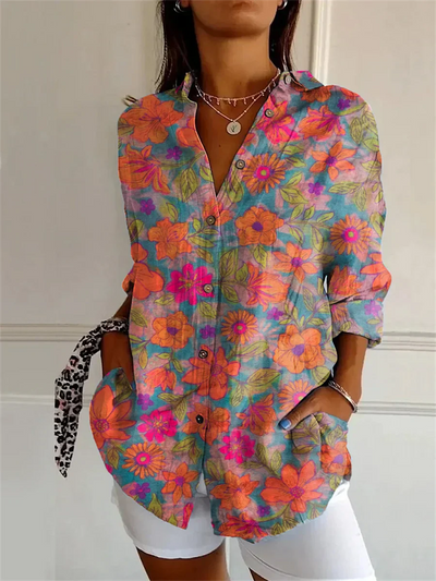 Gwen - Elegant Floral Print Blouse