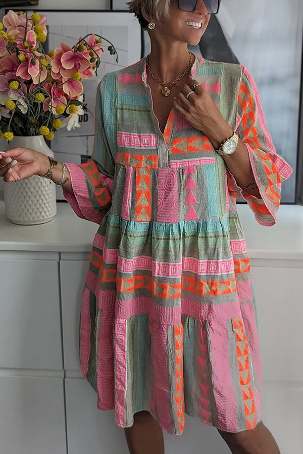 Juliane | Boho Tiered Swing Dress