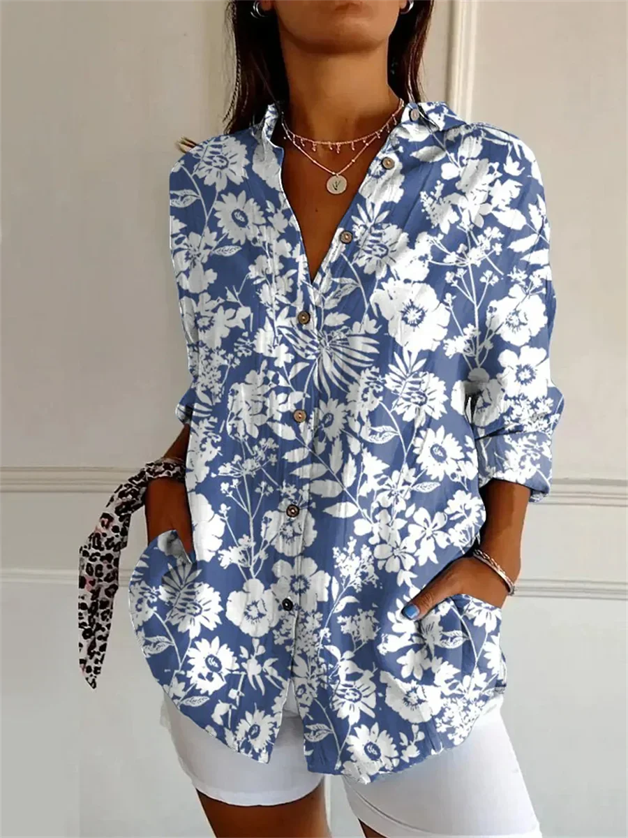 Gwen - Elegant Floral Print Blouse
