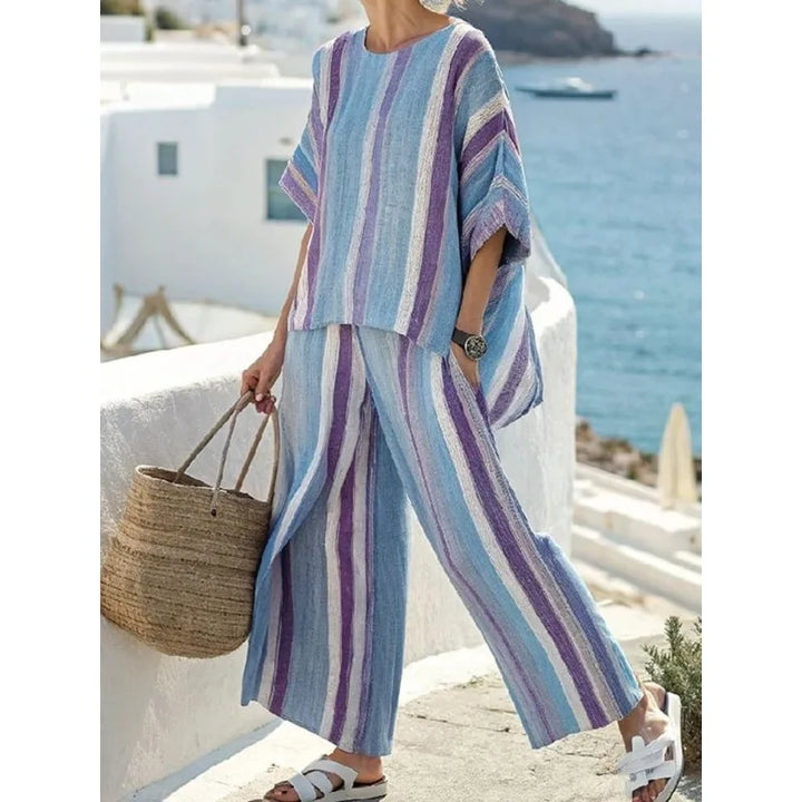Arielle | Women Loose Stripe Two Piece Set