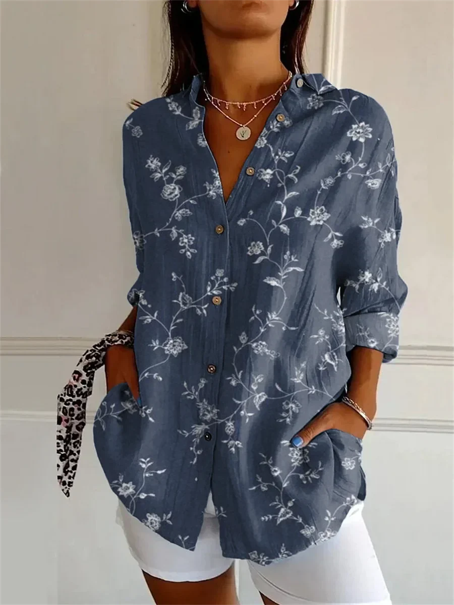 Gwen - Elegant Floral Print Blouse