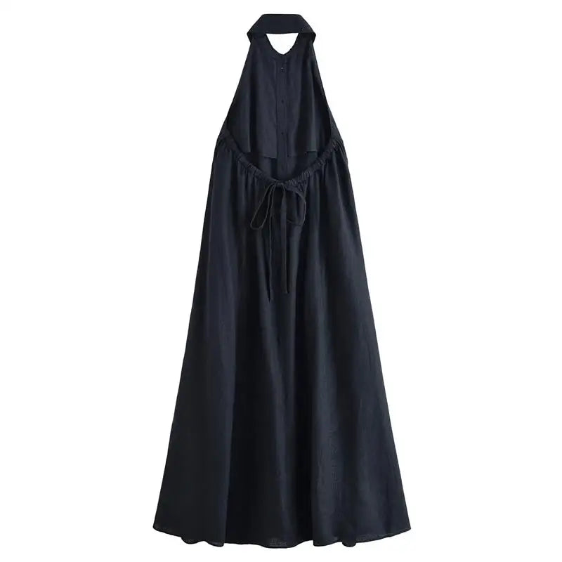 Macy | Halter Neck Vacation Maxi Dress — Effortless Street Chic