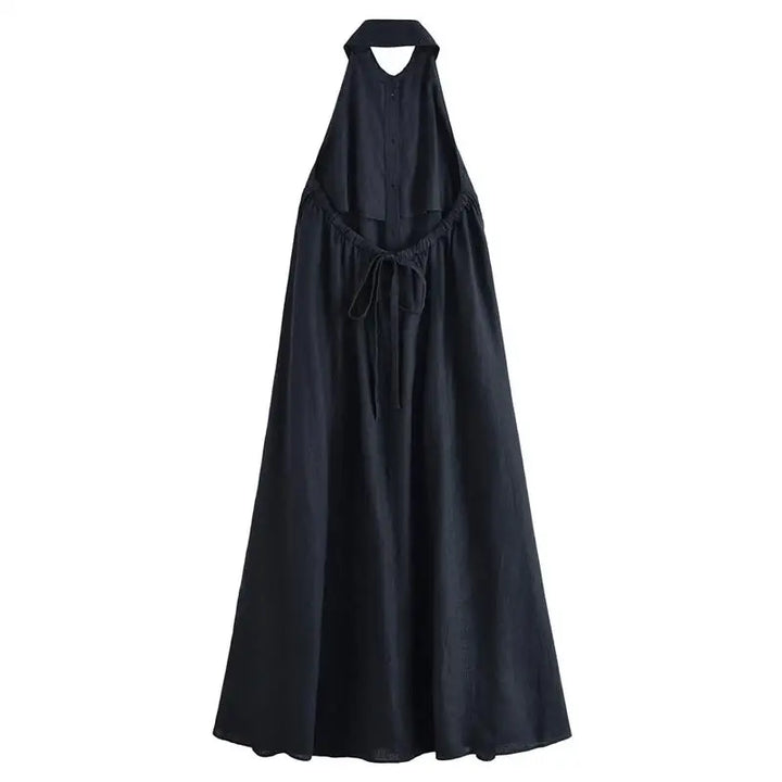 Macy | Halter Neck Vacation Maxi Dress — Effortless Street Chic