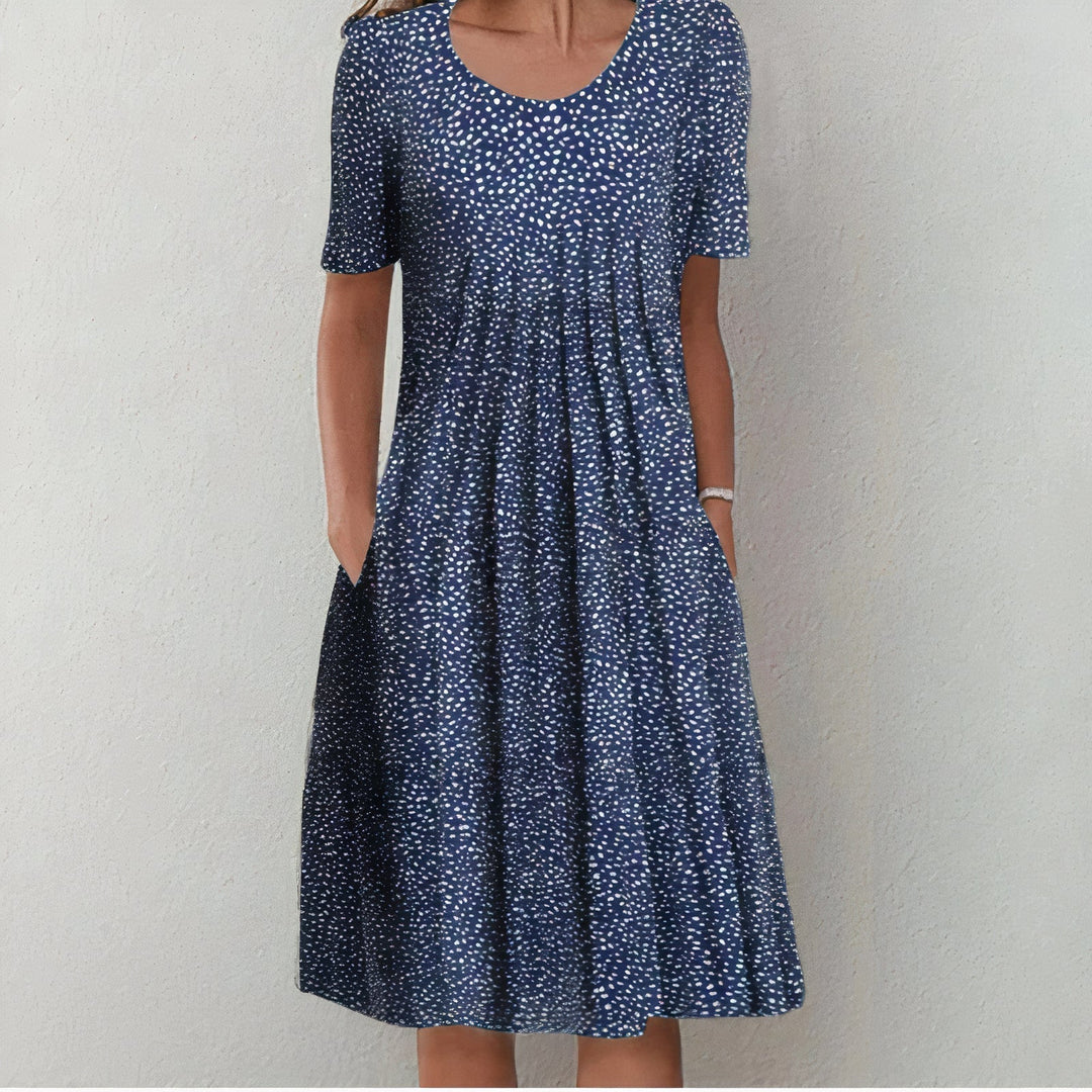 Hanna™ | Floral Midi Dress with Pockets
