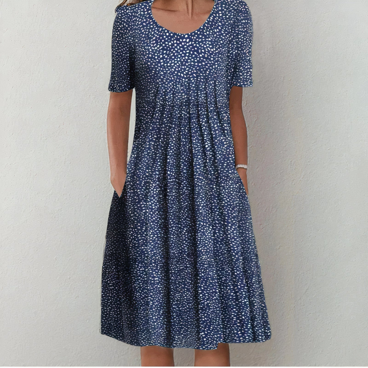 Hanna™ | Floral Midi Dress with Pockets