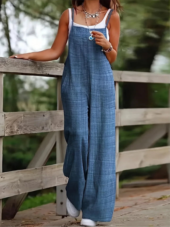 Annia | Casual Wide Leg Overalls With Pockets