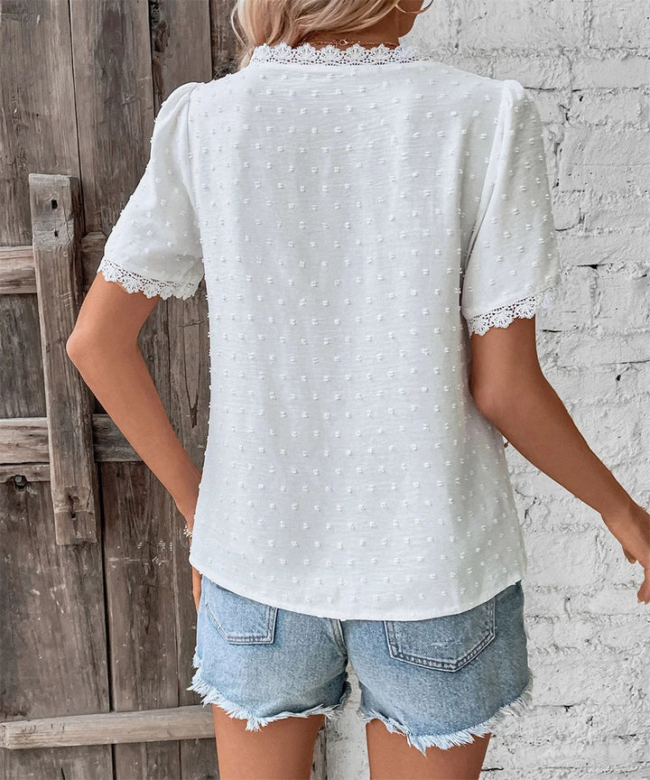 Maxine | Elegant V-Neck All Season Blouse