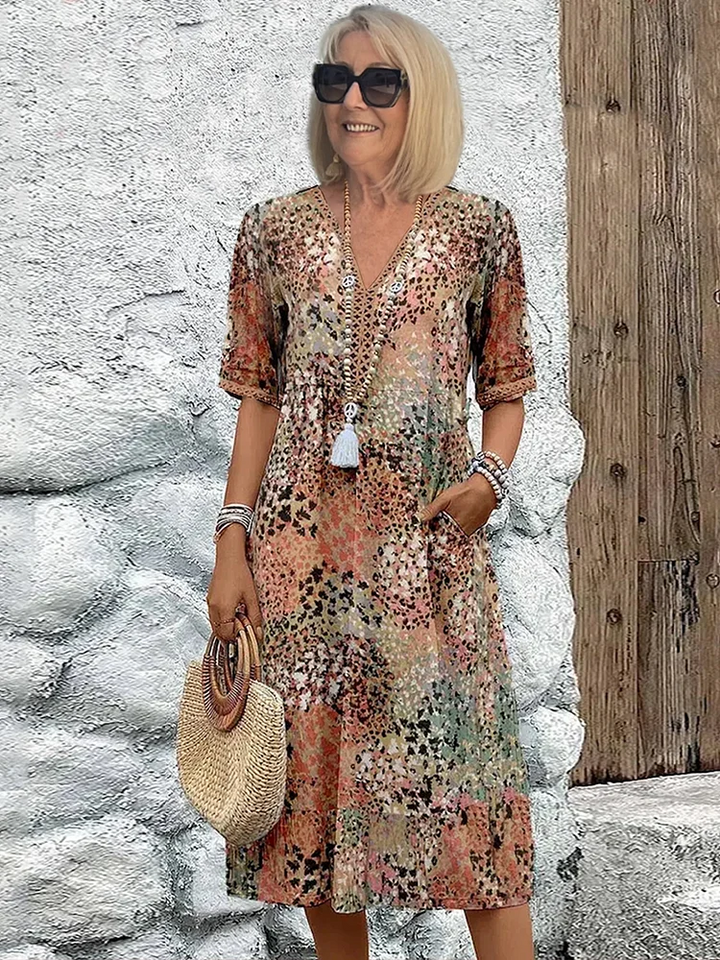 Harper | Elegant Floral Midi Dress