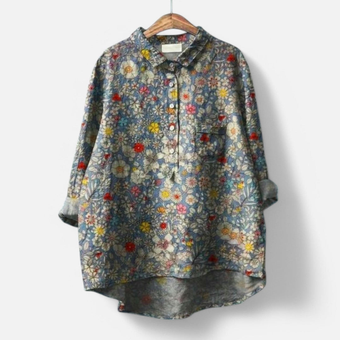Kiara™ | Stylish Loose-Fit Floral Blouse