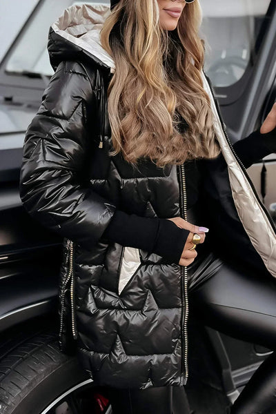 Savrani  | Stylish winter coat with hood and lining