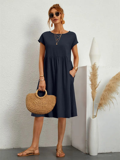 Sage | Casual Pocket Dress