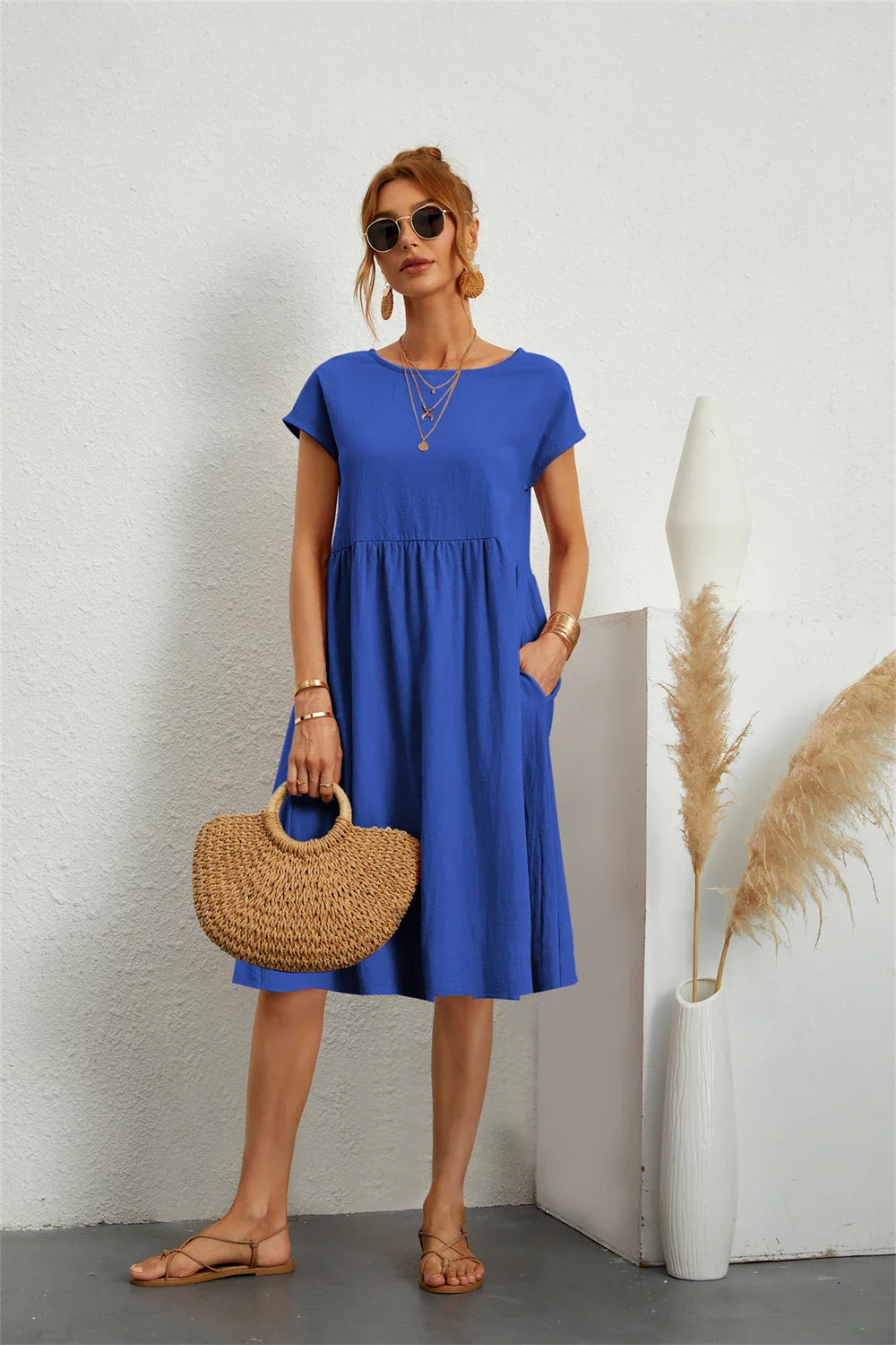 Sage | Casual Pocket Dress