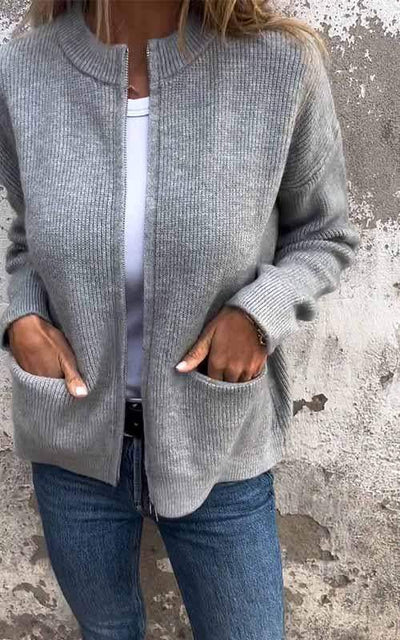 ODILE | Cotton Zip-Up Cardigan