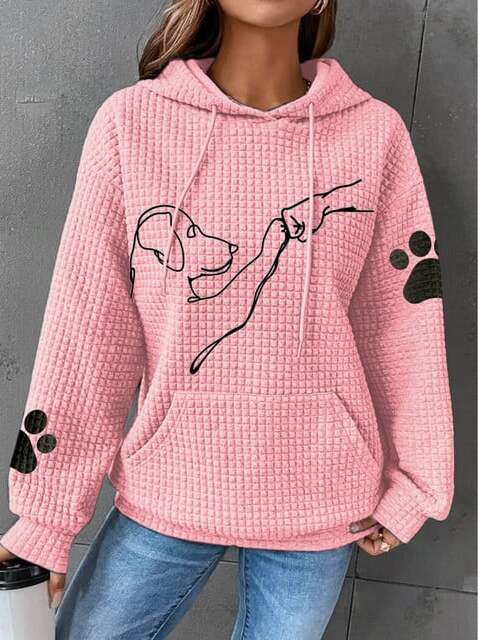Betsy | Paw Print Waffle Hoodie