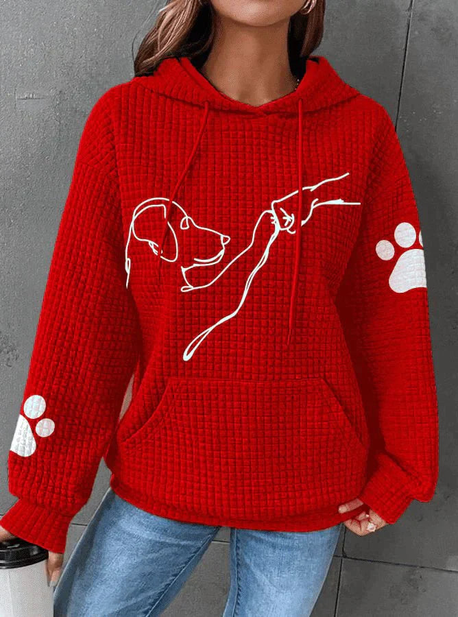 Betsy | Paw Print Waffle Hoodie