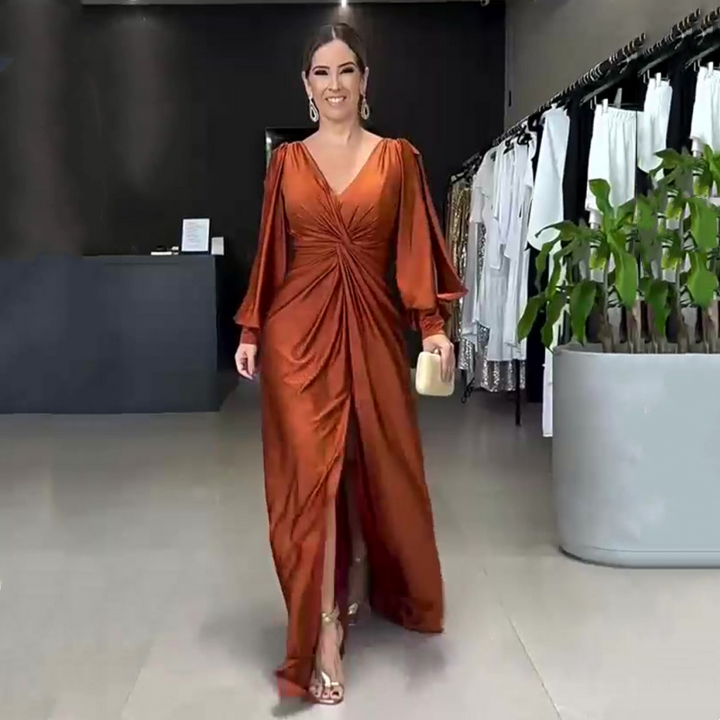 ZARA | Glossy Flowy Dress