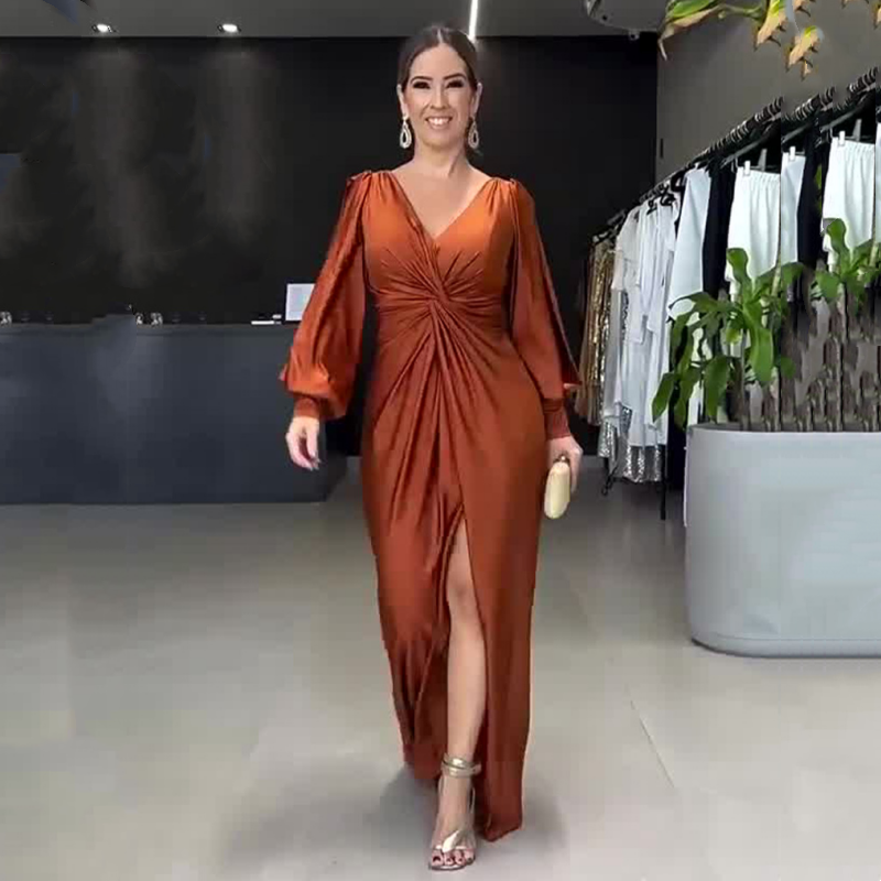 ZARA | Glossy Flowy Dress