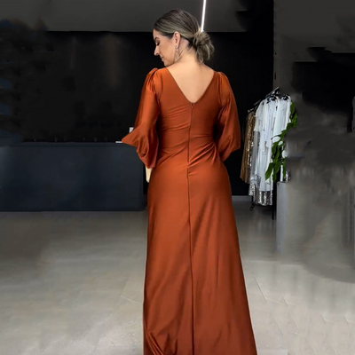 ZARA | Glossy Flowy Dress