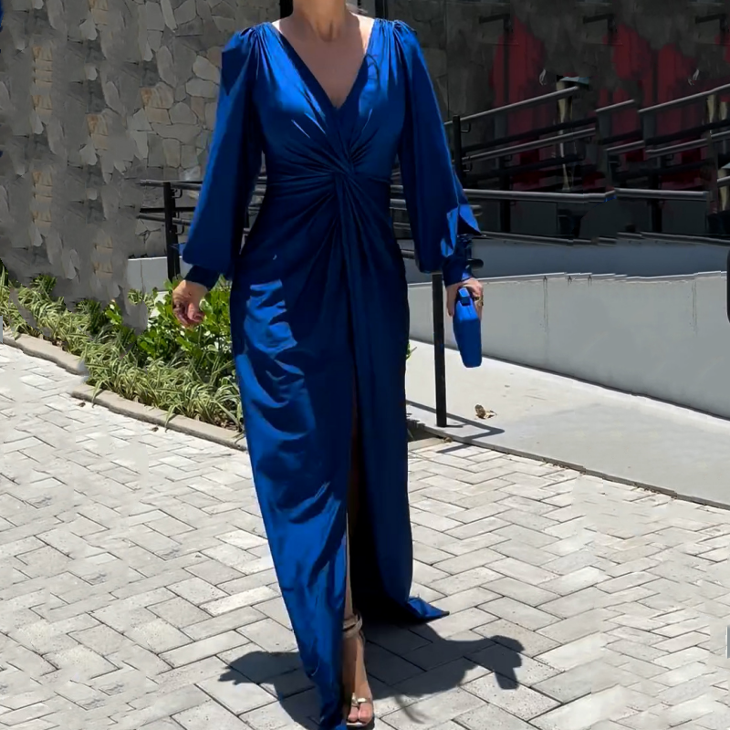 ZARA | Glossy Flowy Dress
