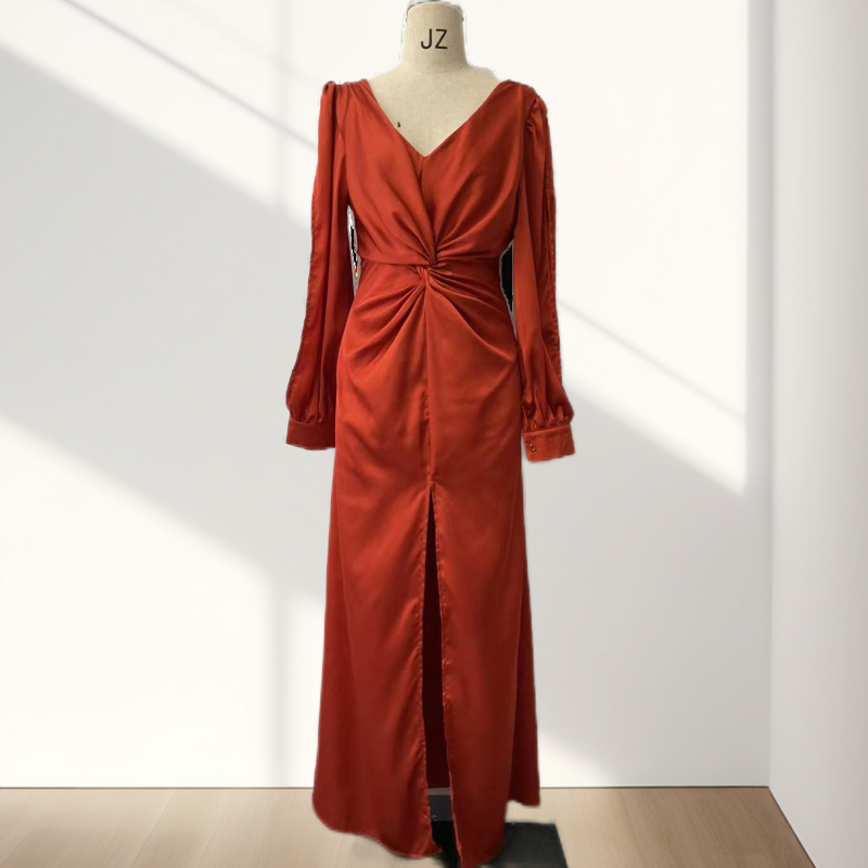 ZARA | Glossy Flowy Dress