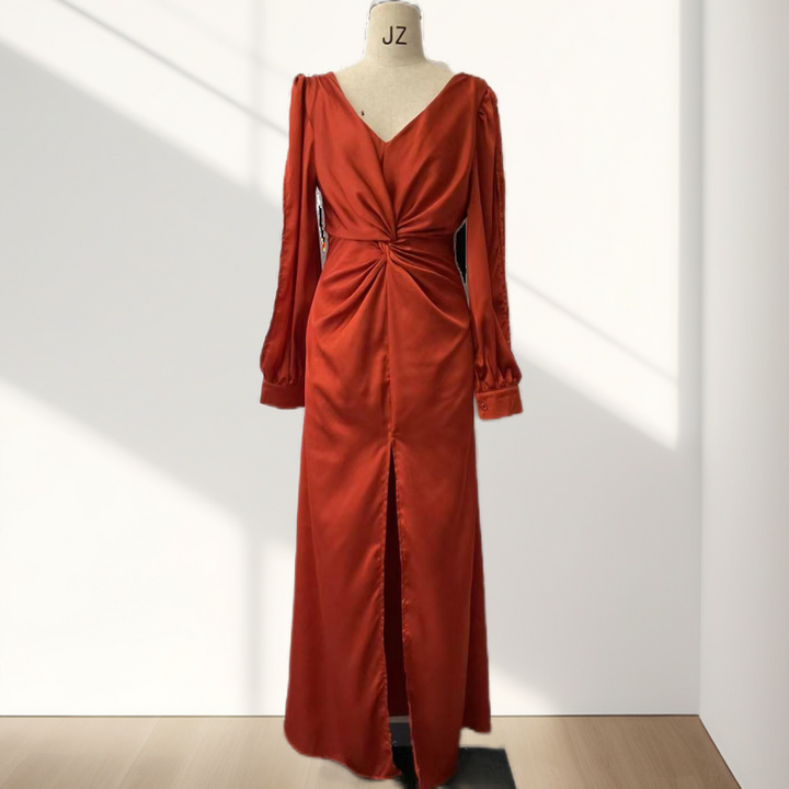 ZARA | Glossy Flowy Dress