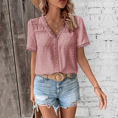 Maxine | Elegant V-Neck All Season Blouse
