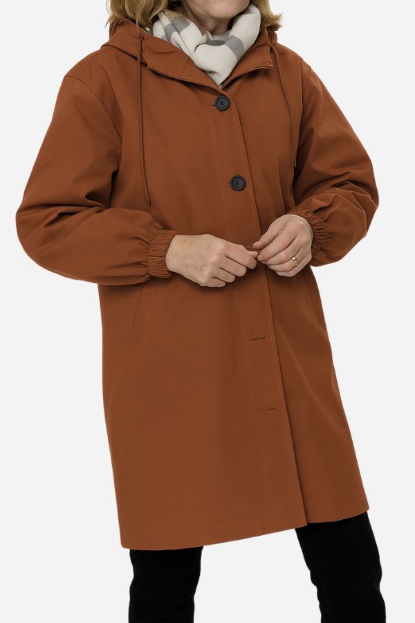 Water Resistant Oversized Hooded Windbreaker Rain Jacket